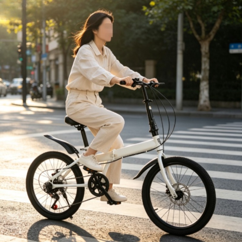 Cycling In City - 折りたたみ自転車 20 インチ男性女性大人都市通勤可変速自転車ディスクブレーキ通勤自転車サイクル用品