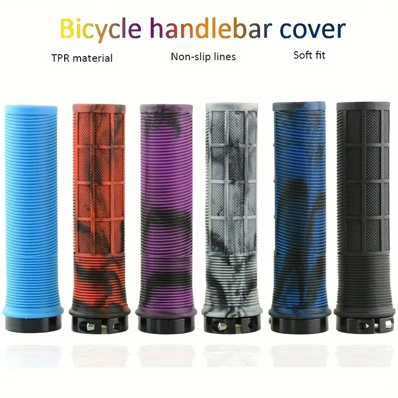 Commuter Bike Lock - NPY自転車グリップ一体型自転車ハンドルバーグリップアルミ合金ロックオン自転車ハンドル滑り止めMTBバイクパーツ