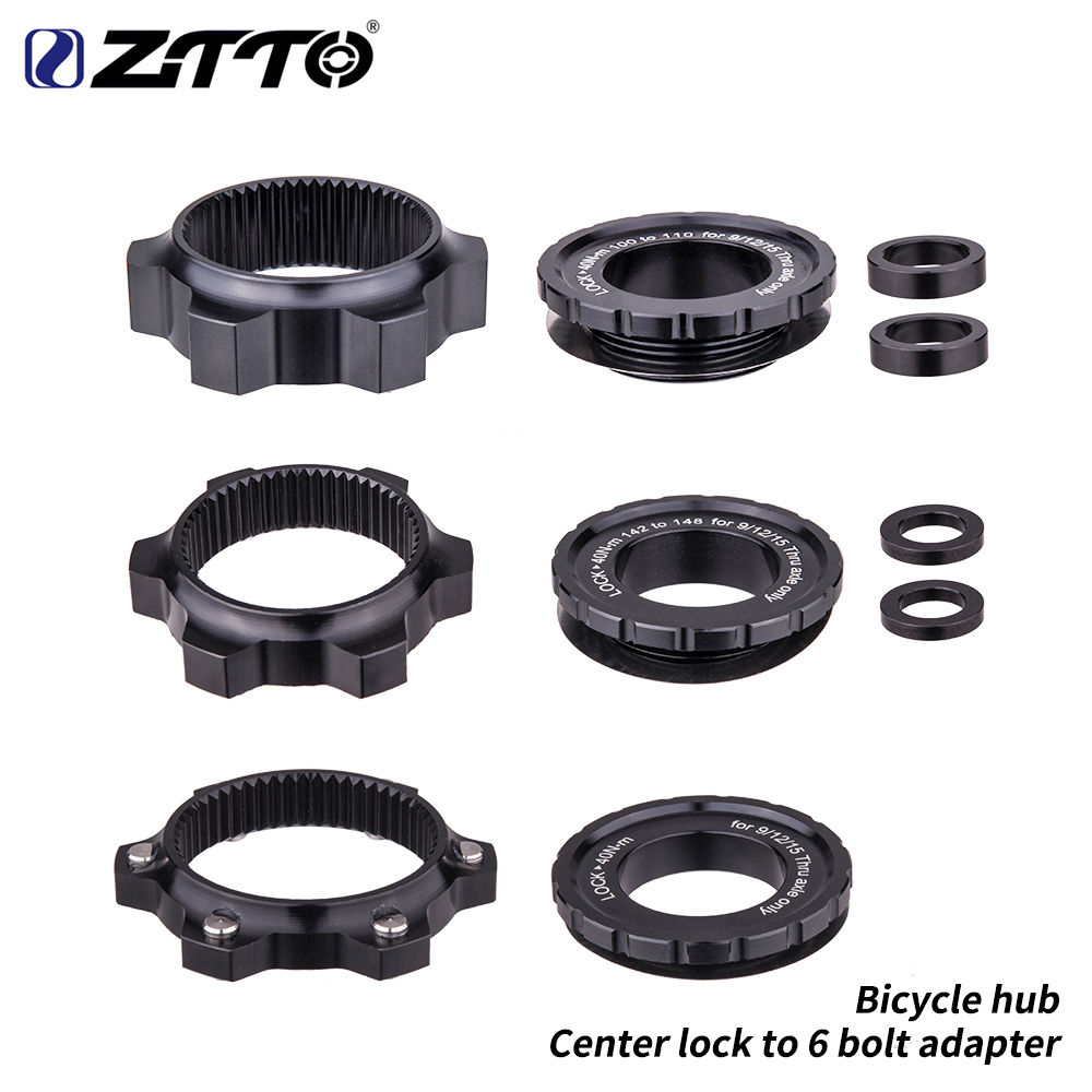 Commuter Bike Lock - ZTTO自転車ハブセンターロックアダプター（6ボルトディスクブレーキ用）ブーストハブスペーサー15x100から110へ、フロントリアワッシャー12x142から148へ