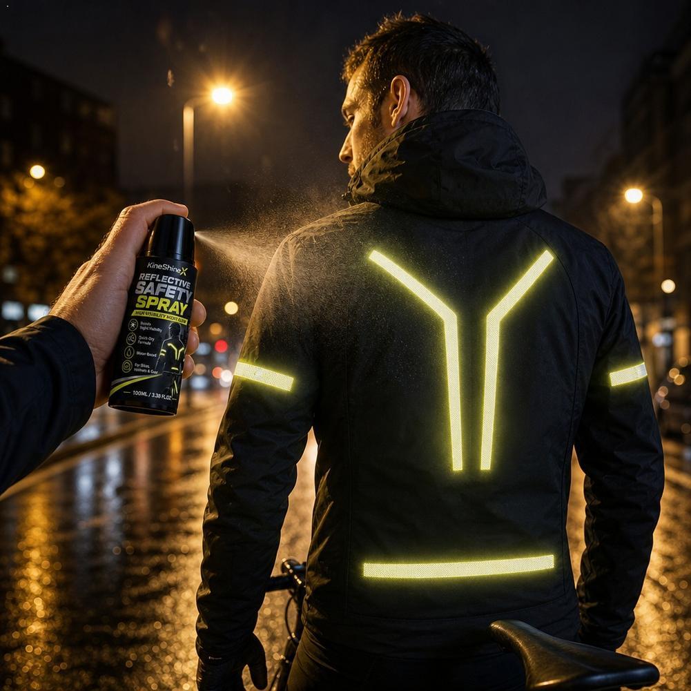 Cycling Commute Clothes - 夜間反射安全スプレー高視認性コーティング塗料、サイクリング、ランニング、バックパック、ヘルメット、衣類、夜間通勤用ギア