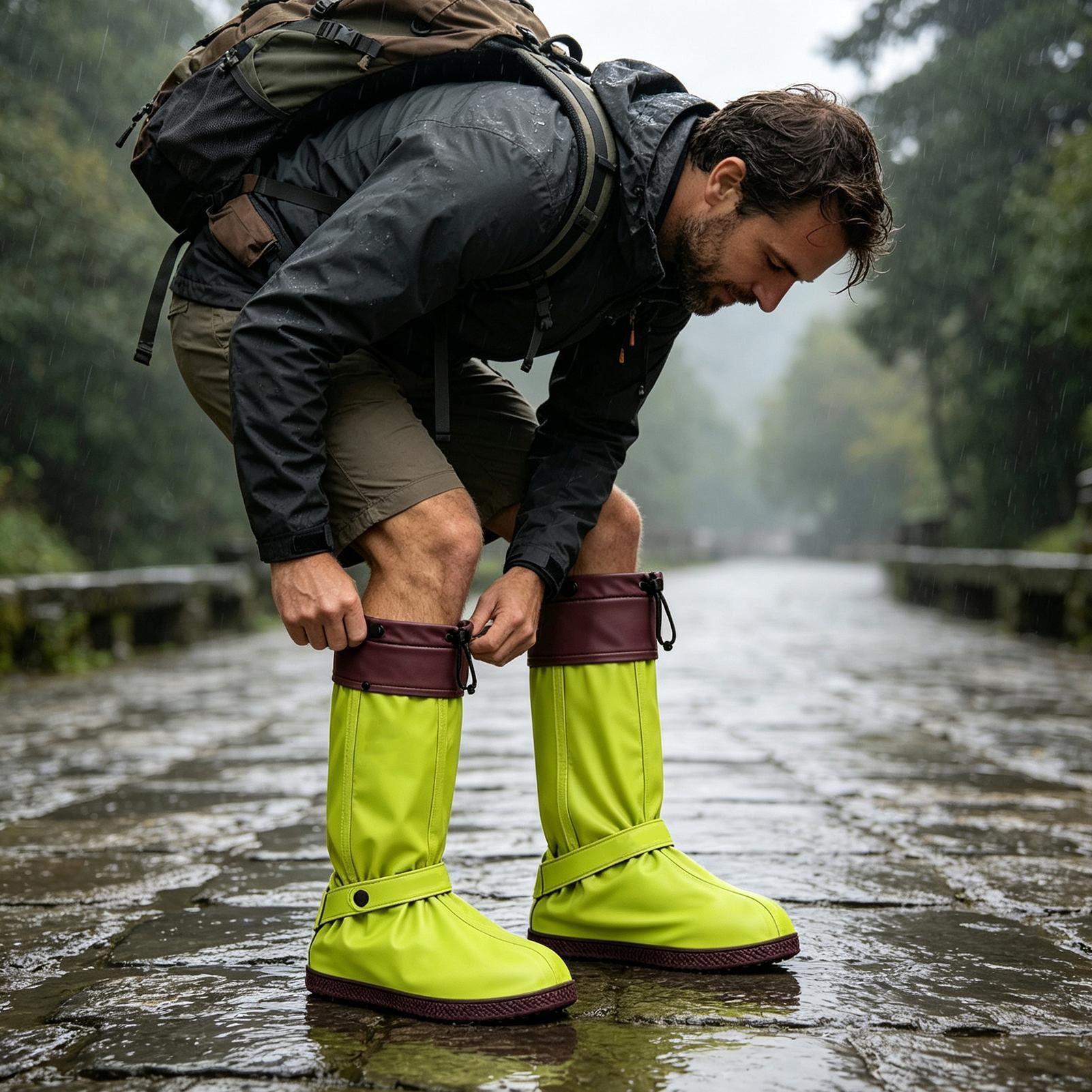 防水シューズカバー、ジッパー付き、再利用可能、滑り止め加工、 - Waterproof Cycling Commute のレビューと価格