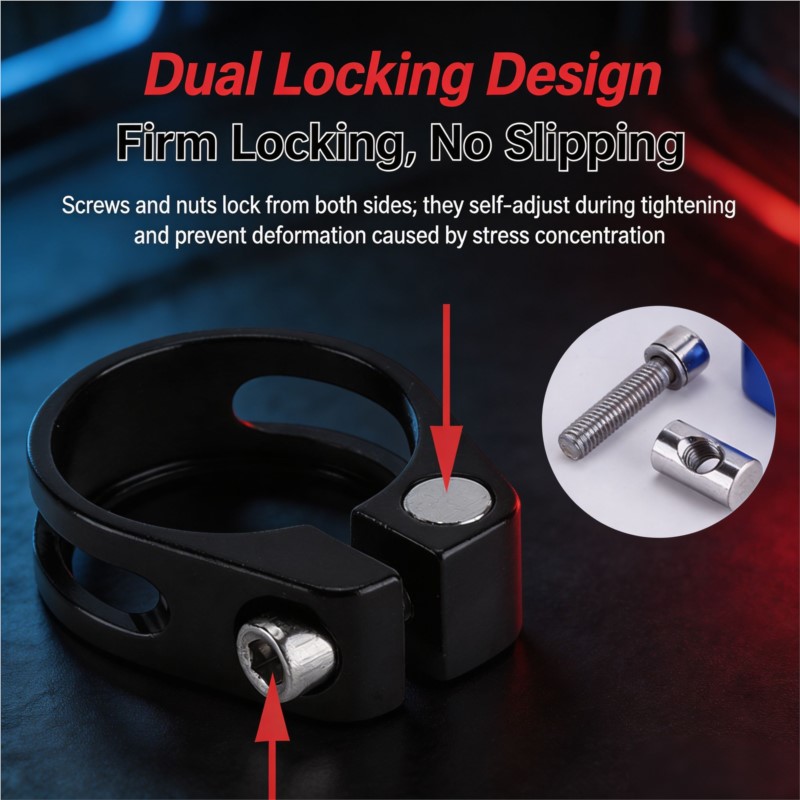 アルミ合金自転車シートポストクランプ 28.6-34.9 ミ - Commuter Bike Lock のレビューと価格