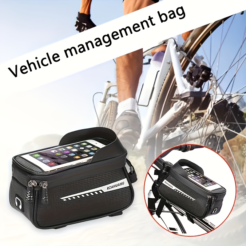 ファッショナブルな黒い自転車用携帯電話ホルダーバッグ - 耐 - Cycling Commute Bag のレビューと価格