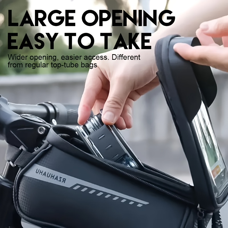 ファッショナブルな黒い自転車用携帯電話ホルダーバッグ - 耐 - Cycling Commute Bag のレビューと価格