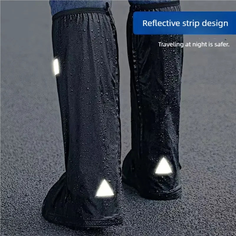 反射材付きハイアンクルレインブーツカバー、防水・滑り止めシュ - Cycling Commute Shoes のレビューと価格