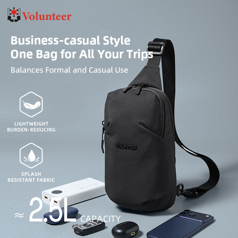 VOLUNTEER 2.5L スリングチェストバッグ メンズ - Waterproof Cycling Commute のレビューと価格