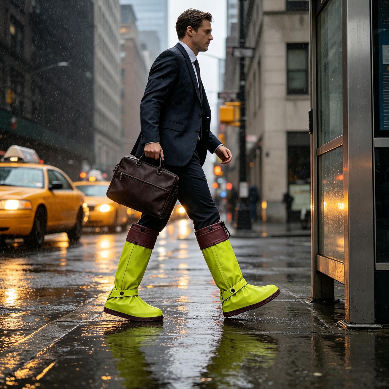 防水シューズカバー、折りたたみ可能、滑り止め付き、長めの靴カ - Cycling Commute Shoes のレビューと価格