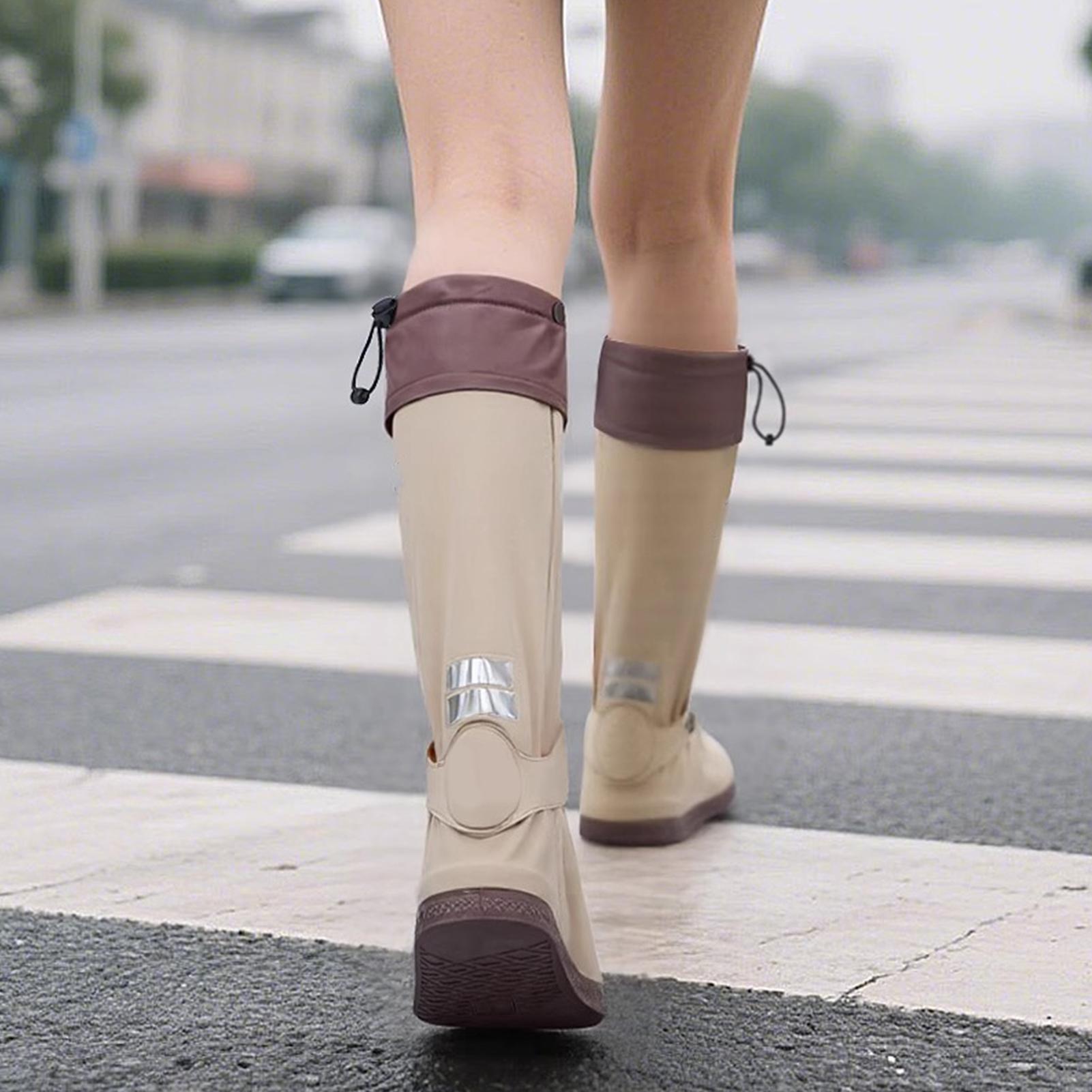 防水シューズカバー、折りたたみ可能、滑り止め付き、長めの靴カ - Cycling Commute Shoes のレビューと価格