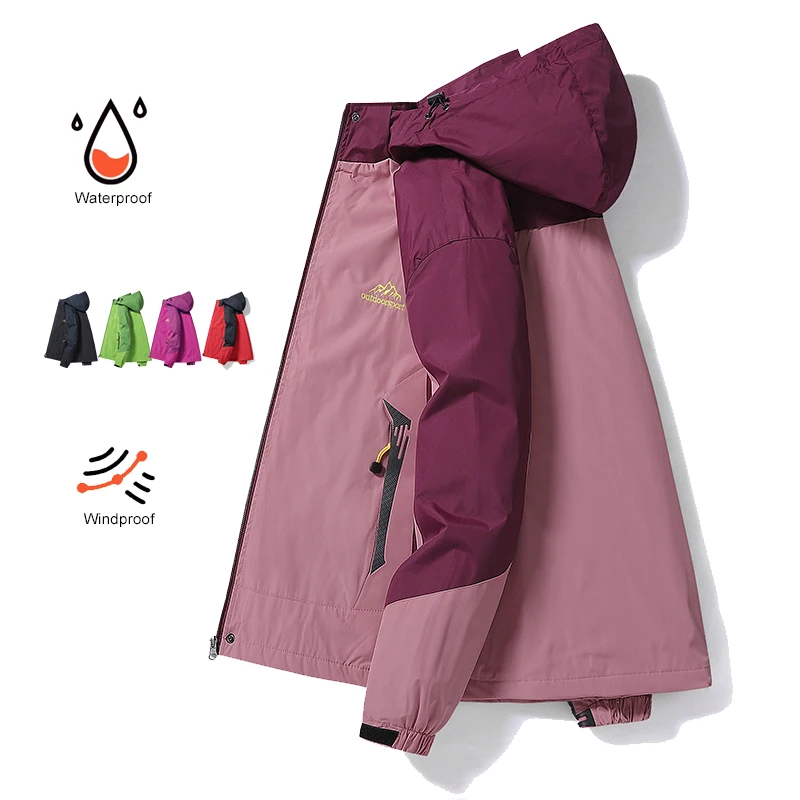 女性春トレッキングジャケット屋外ハイキングレインコートウイン - Cycling Rain Jacket Commute のレビューと価格